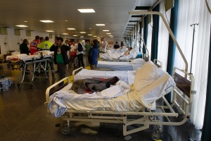 L'Hôpital Militaire Reine Astrid le jour des attentats du 22 mars (photo BE Defense)
